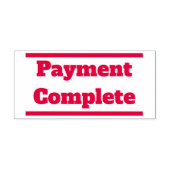 「支払い完了」とライ無地のンゴム印 セルフインキングスタンプ (デザイン)