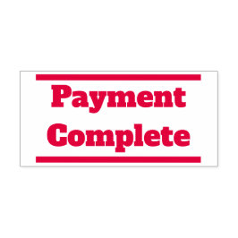 「支払い完了」とライ無地のンゴム印 セルフインキングスタンプ