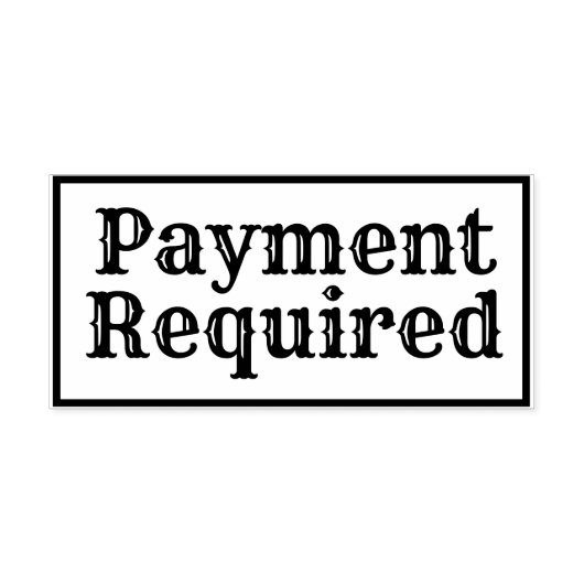 支払い必要なゴム印 ラバースタンプ (インプリント)