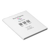 支払いQRコード ビジネス ロゴ ソーシャルメディア ノートパッド (アングル)