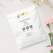 支払いQRコード ビジネス ロゴ ソーシャルメディア フェイバーバッグ (封をした状態)