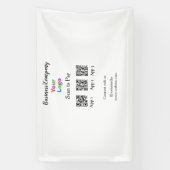 支払いQRコード ビジネス ロゴ ソーシャルメディア 横断幕 (縦)