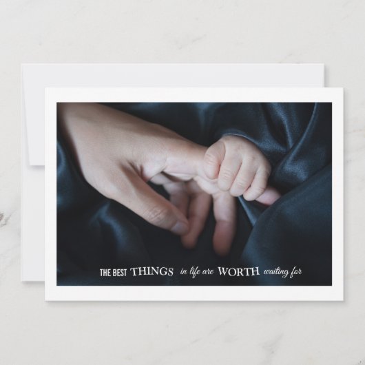 支払いTouch写真の誕生発表 案内状 (正面)