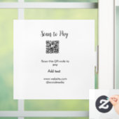 支払うためにスキャンQRコードウェブサイトのメール詳細を追加 ウィンドウサイン (ホーム)