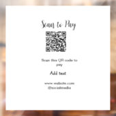 支払うためにスキャンQRコードウェブサイトのメール詳細を追加 ウィンドウサイン (シート2)