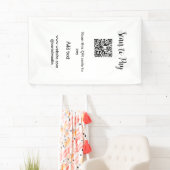 支払うためにスキャンQRコードウェブサイトのメール詳細を追加 横断幕 (インサイチュ)