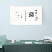 支払うためにスキャンQRコードウェブサイトのメール詳細を追加 横断幕 (トレードショー)