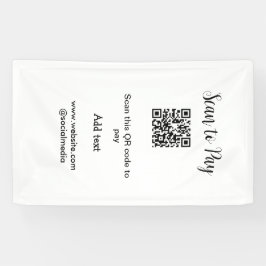 支払うためにスキャンQRコードウェブサイトのメール詳細を追加 横断幕