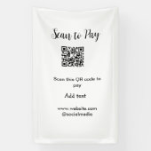 支払うためにスキャンQRコードウェブサイトのメール詳細を追加 横断幕 (縦)