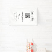 支払うためにスキャンQRコードウェブサイトのメール詳細を追加 横断幕 (インサイチュ)