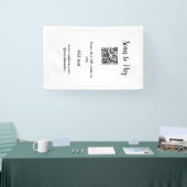 支払うためにスキャンQRコードウェブサイトのメール詳細を追加 横断幕 (トレードショー)