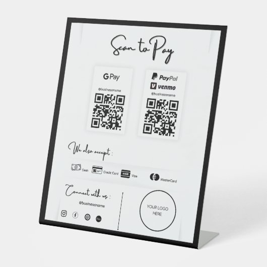 支払う支払い単位 台座サイン (正面)