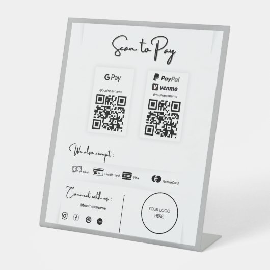 支払う支払い単位 台座サイン (正面)