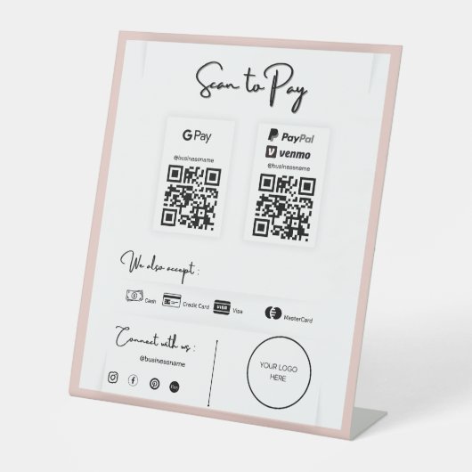 支払う支払い単位 台座サイン (正面)