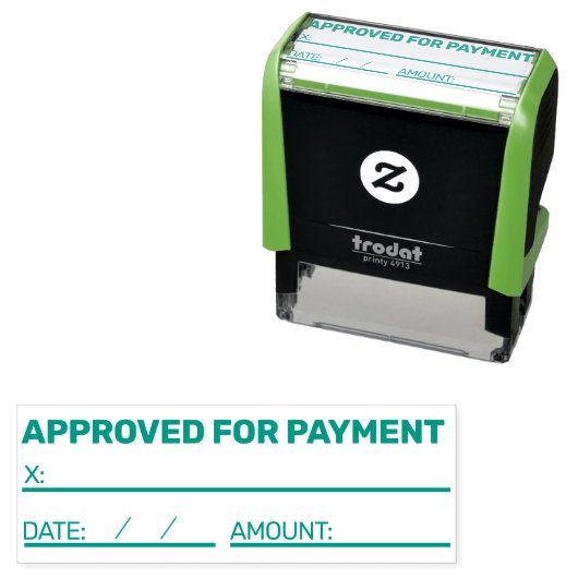 支払の承認を受けた自己インクスタンプ セルフインキングスタンプ (インサイチュ)