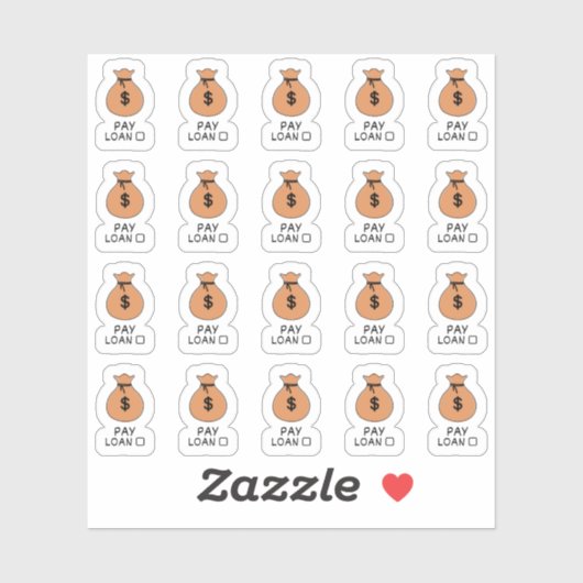 支払ローンのリマインダーマネー予算トラッカープランナー シール (シート)