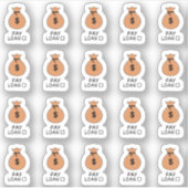 支払ローンのリマインダーマネー予算トラッカープランナー シール (正面)