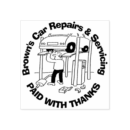 支払感謝していい。自動車の修理と修理 ラバースタンプ (インプリント)