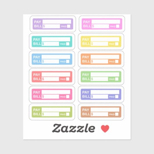 支払手形リマインダーラベル予算プランナー シール (シート)