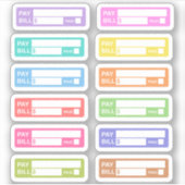 支払手形リマインダーラベル予算プランナー シール (正面)