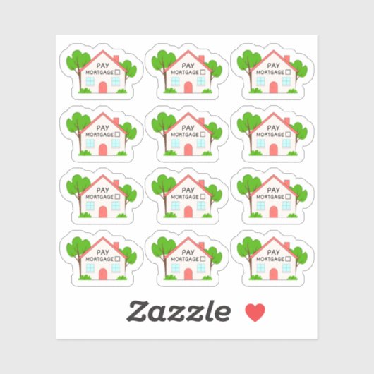 支払抵当予算プランナー追跡カレンダー シール (シート)