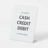 支払方法ビジネスプロフェッショナル モダン 台座サイン (正面)