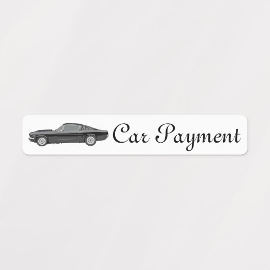 支払日、車の支払い、住宅ローンの期限、日付の夜 ラベル (デザイン2)