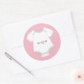 支払期日が付いているベビーの用品類のステッカー ラウンドシール (封筒)