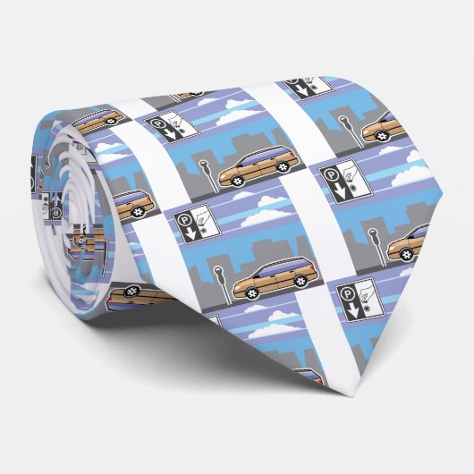 支払済のパーキングメーター車のベクトル ネクタイ (ロール)