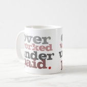 支払済のマグの下で働かせるに コーヒーマグカップ (正面左)