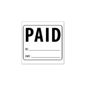 支払済み、会計士、中小企業 ラバースタンプ (インプリント)