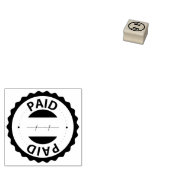 支払済み、会計士、中小企業 ラバースタンプ (押印)