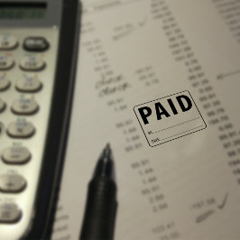 支払済み、会計士、中小企業 ラバースタンプ