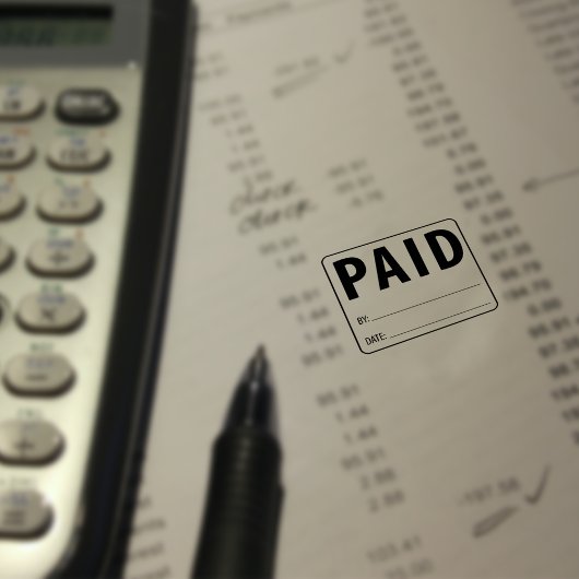 支払済み、会計士、中小企業 ラバースタンプ