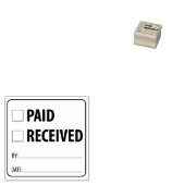 支払済み/受信済み、1回に2回 ラバースタンプ (押印)