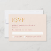 支払赤面と金ゴールド応答カード 出欠カード (正面)