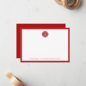 支持される火の救助|のマルタ十字|の赤 ノートカード (正面/裏面インサイチュ)