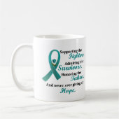 支持の賞賛2卵巣癌に名誉を与えます コーヒーマグカップ (左)