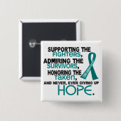 支持の賞賛3.2卵巣癌に名誉を与えます 缶バッジ (正面&裏面)