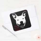 支持ピットの雄牛シール スクエアシール (封筒)