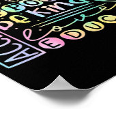 支持者の愛のサポート受け入れる親切な自閉症の警告 ポスター (角)