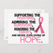 支援する 称賛する 敬意を表す 3.2 乳がん ポストカード (正面/裏面)