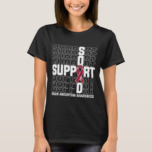 支援分隊の脳動脈瘤認識度1 Tシャツ (正面)