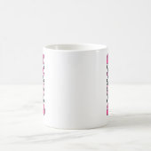 支援班スマイル顔ピンク乳がん患者 コーヒーマグカップ (中央)