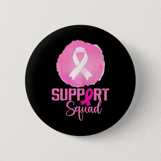 支援班ピンク支援班Breast Cancer Awa 缶バッジ (正面)