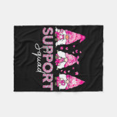 支援班絞り染め格言乳がん患者 フリースブランケット (正面(横))