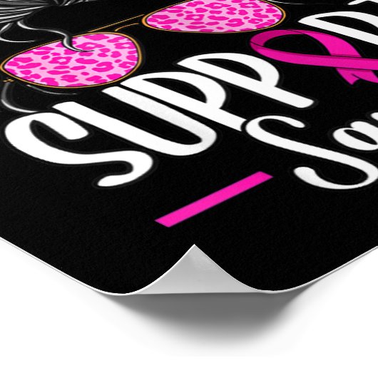 支援班Messy Bun乳がん認識度 ポスター (角)