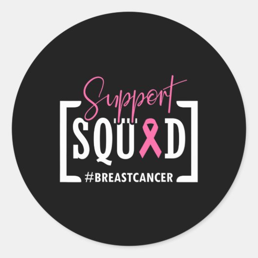 支援軍乳がん認識度戦士ピンク ラウンドシール (正面)