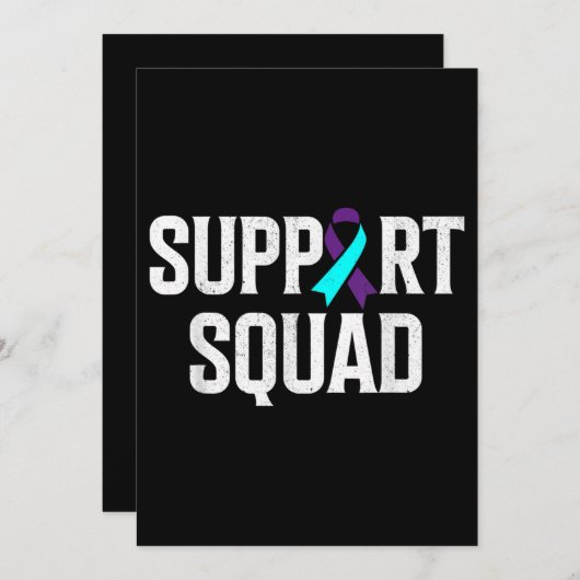 支援隊支援自殺防止認識度 招待状 (正面/裏面)