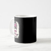 支援隊Messy Bun乳がん認識度Pi コーヒーマグカップ (正面左)